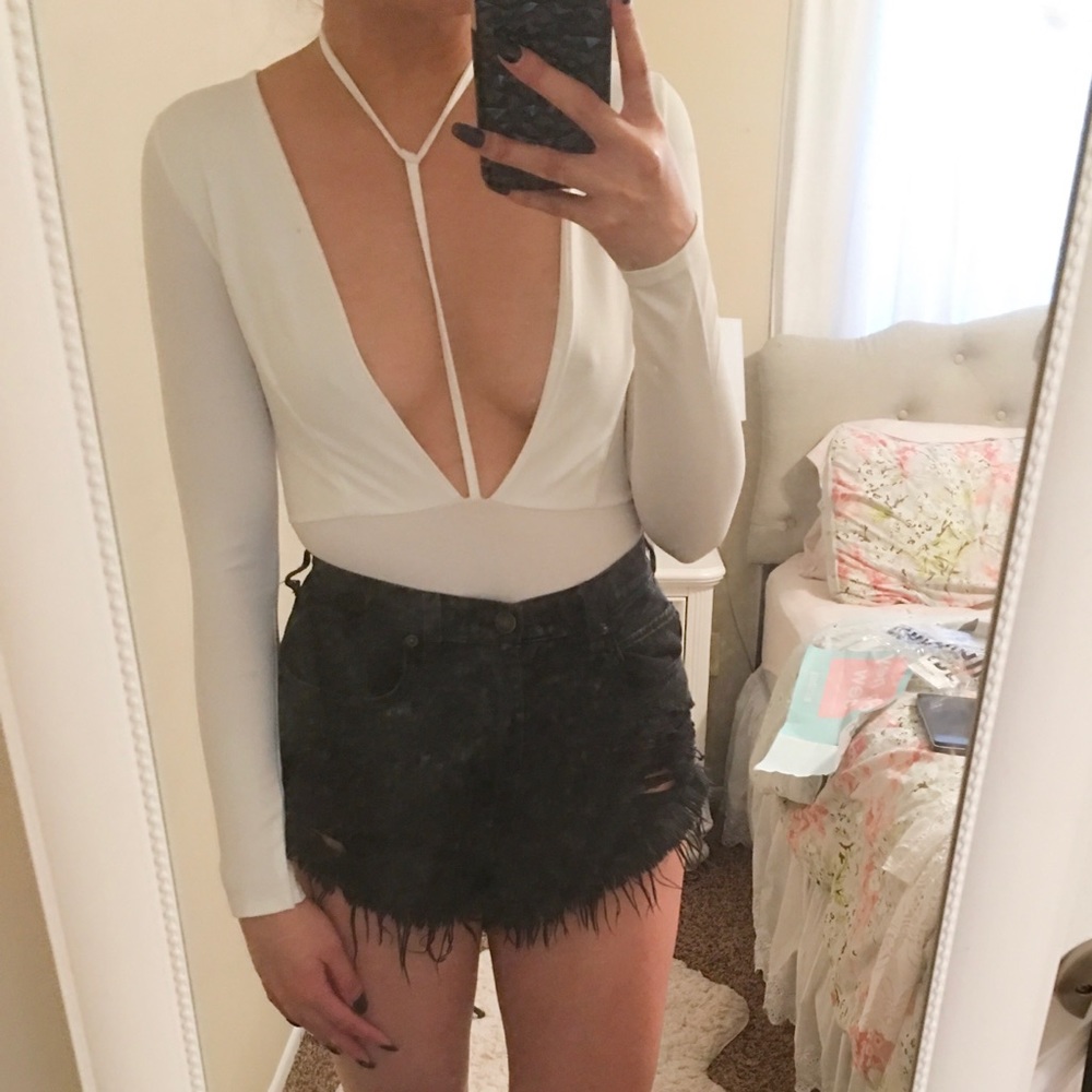 Missguided Plunge Strap Bodysuit